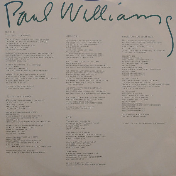 PAUL WILLIAMS_Life Goes On