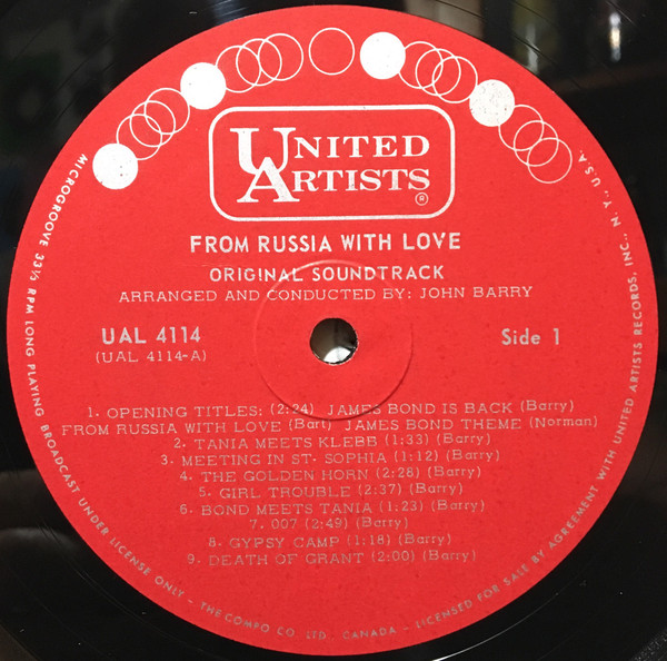 JOHN BARRY_From Russia With Love (Original Motion Picture Soundtrack)
