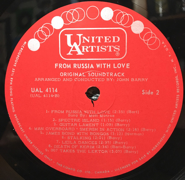 JOHN BARRY_From Russia With Love (Original Motion Picture Soundtrack)
