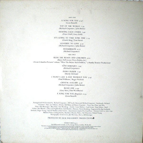 CARPENTERS_A Song For You