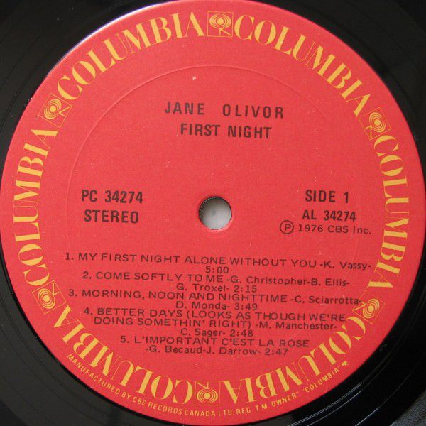 JANE OLIVOR_First Night