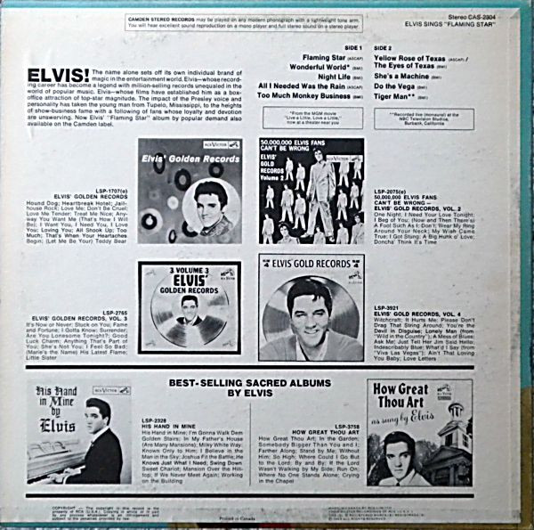 ELVIS PRESLEY_Elvis Sings "Flaming Star"