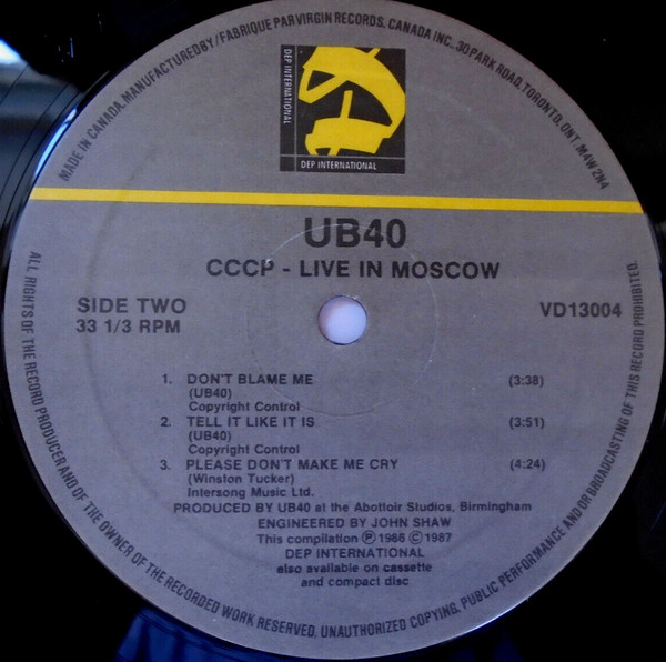UB40_Live In Moscow