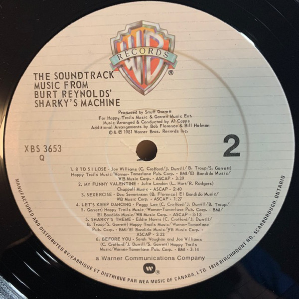 VARIOUS_The Soundtrack Music From Burt Reynolds Sharkys Machine