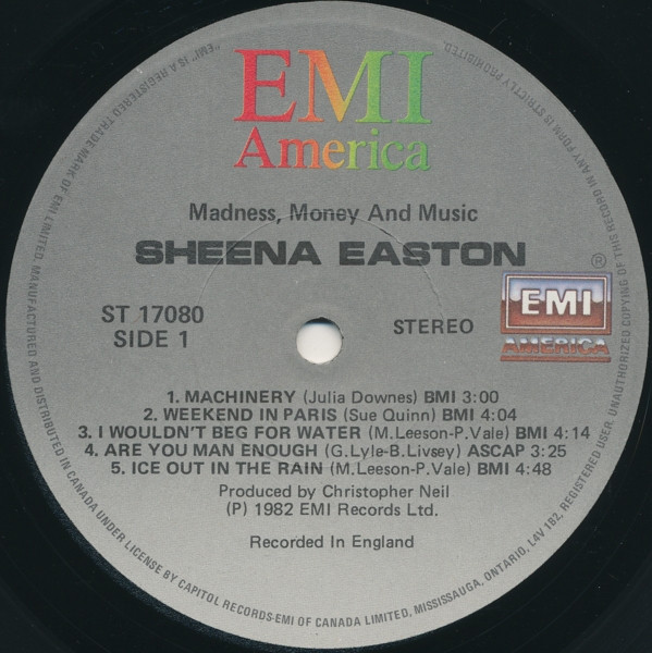SHEENA EASTON_Madness, Money And Music