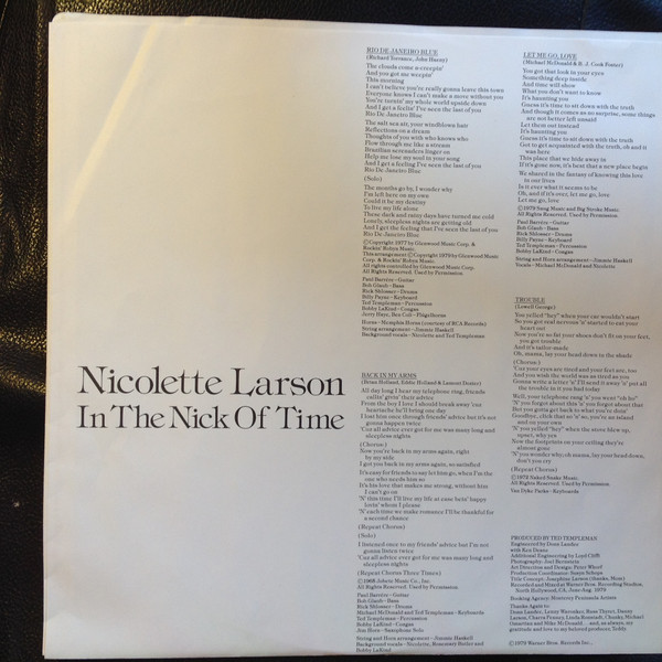 NICOLETTE LARSON_In The Nick Of Time