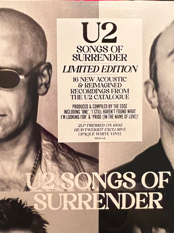 U2_SONGS OF SURRENDER (INDIE EXCLUSIVE LTD. ED. OPAQUE WHITE 2LP)