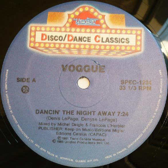 VOGGUE_DANCIN%27 THE NIGHT AWAY / LOVE BUZZ