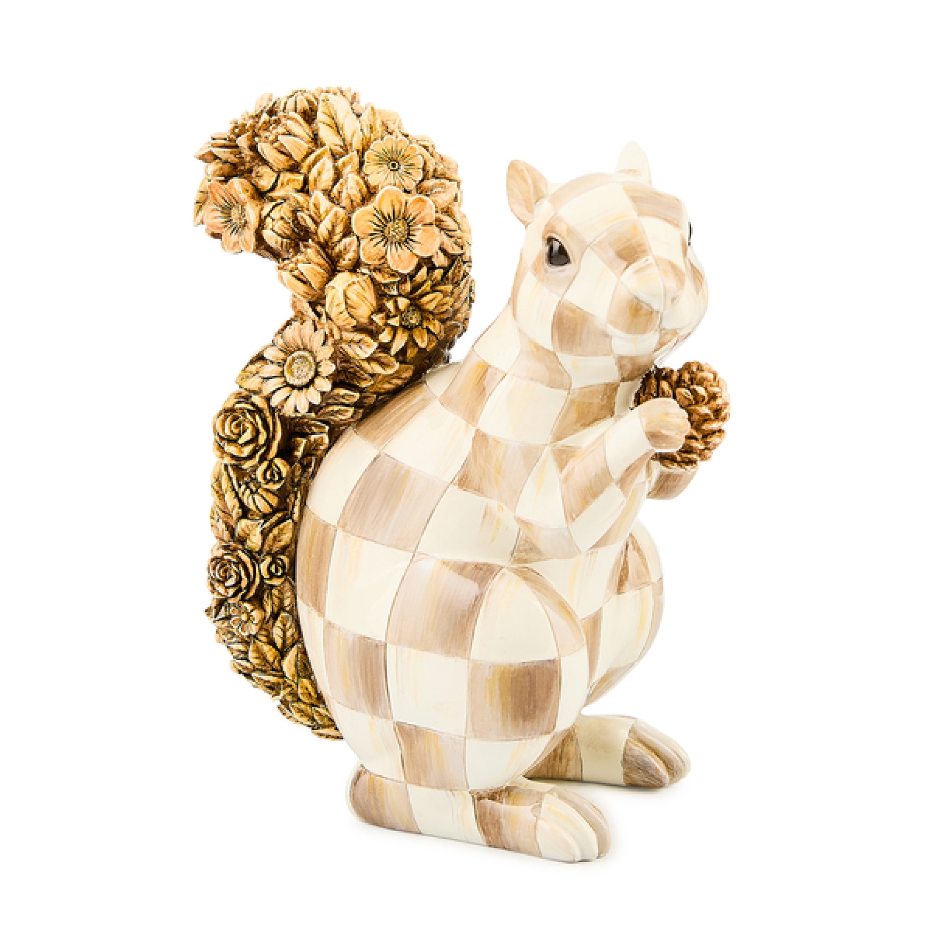 mocha check squirrel figurine 44 mocha check squirrel figurine 44