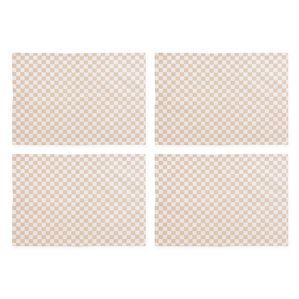 flax check placemat, set of 4 46 flax check placemat, set of 4 46