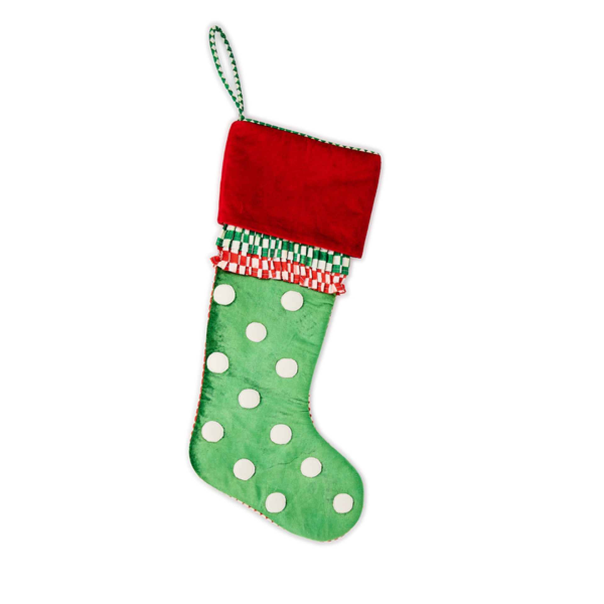 check it out green & white polka dot stocking 88 check it out green & white polka dot stocking 88