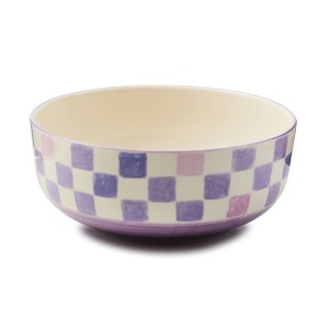 lilac check serving bowl 125 lilac check serving bowl 125