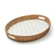 sterling check enamel & rattan party tray 244 sterling check enamel & rattan party tray 244