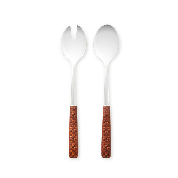 everyday leather salad serving set 59 everyday leather salad serving set 59