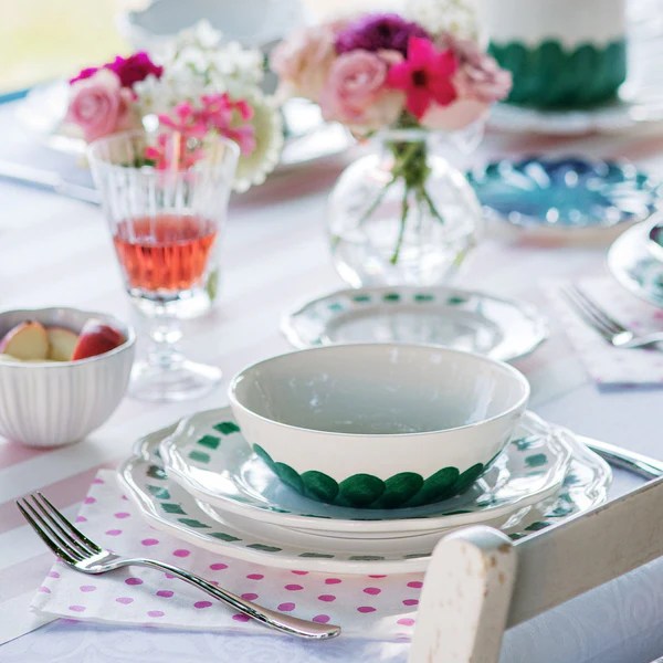 Lisbon Green Brushstroke Cereal Bowl 11 Lisbon Green Brushstroke Cereal Bowl 11