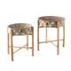 mocha textured check standing planters, set of 2 10 mocha textured check standing planters, set of 2 10