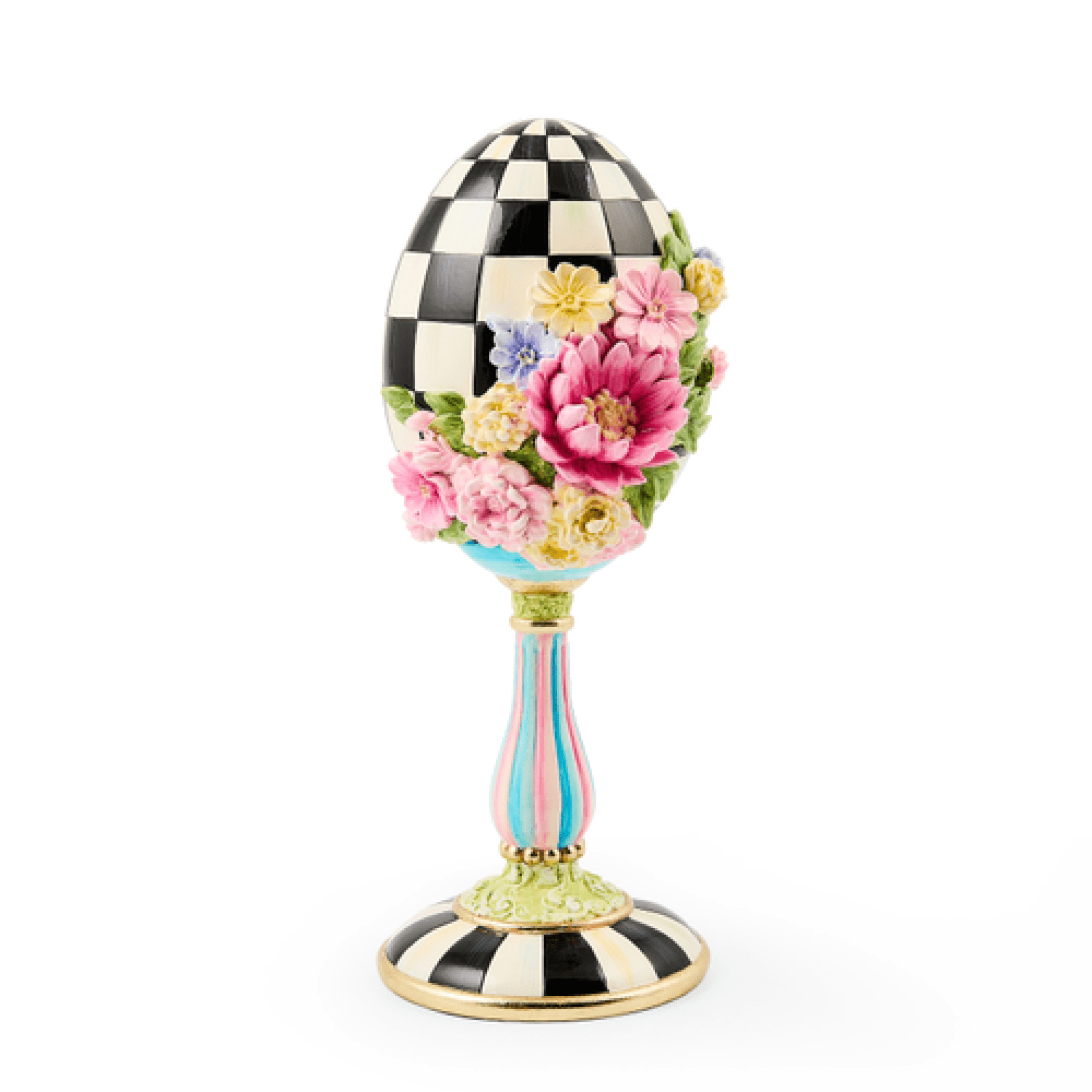 frolic spring floral pedestal egg 43 frolic spring floral pedestal egg 43