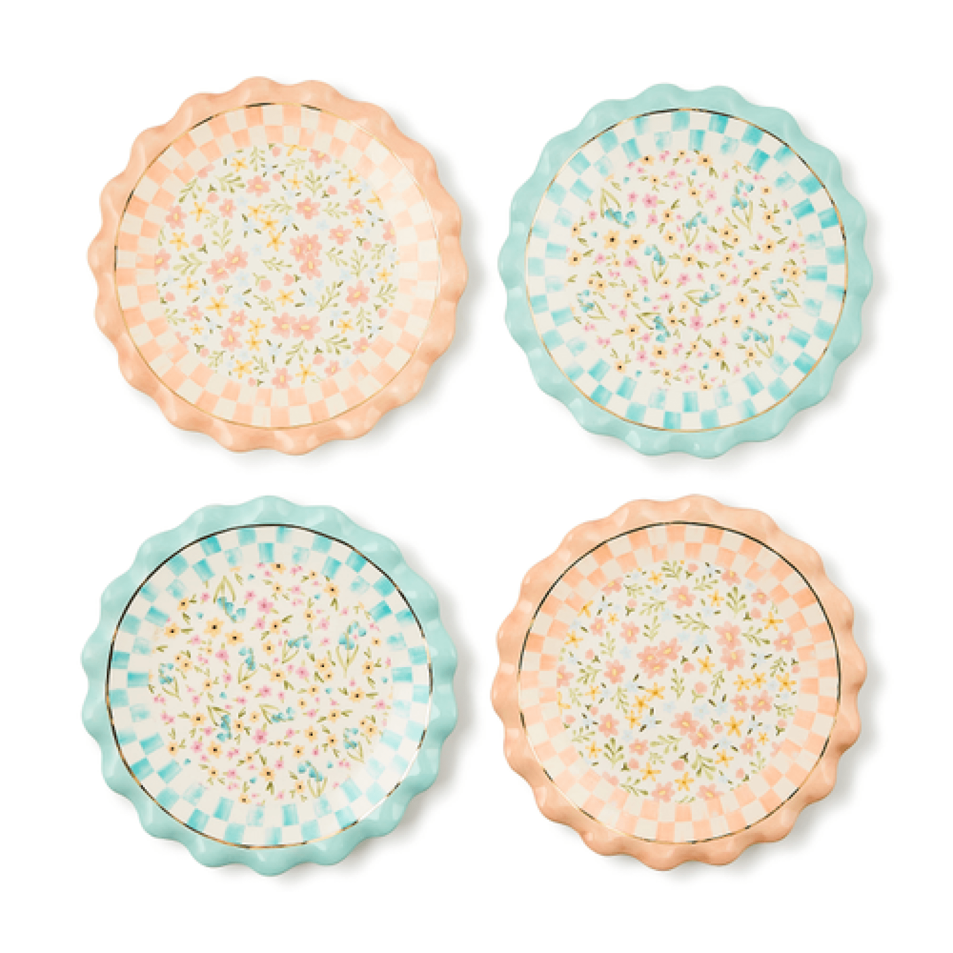 posie patch ceramic dessert plates, set of 4 28 posie patch ceramic dessert plates, set of 4 28