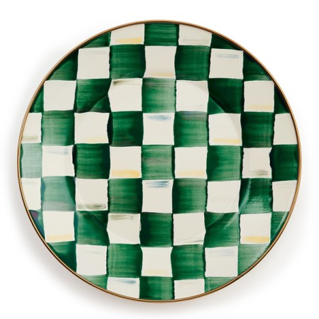 emerald check dinner plate 24 emerald check dinner plate 24