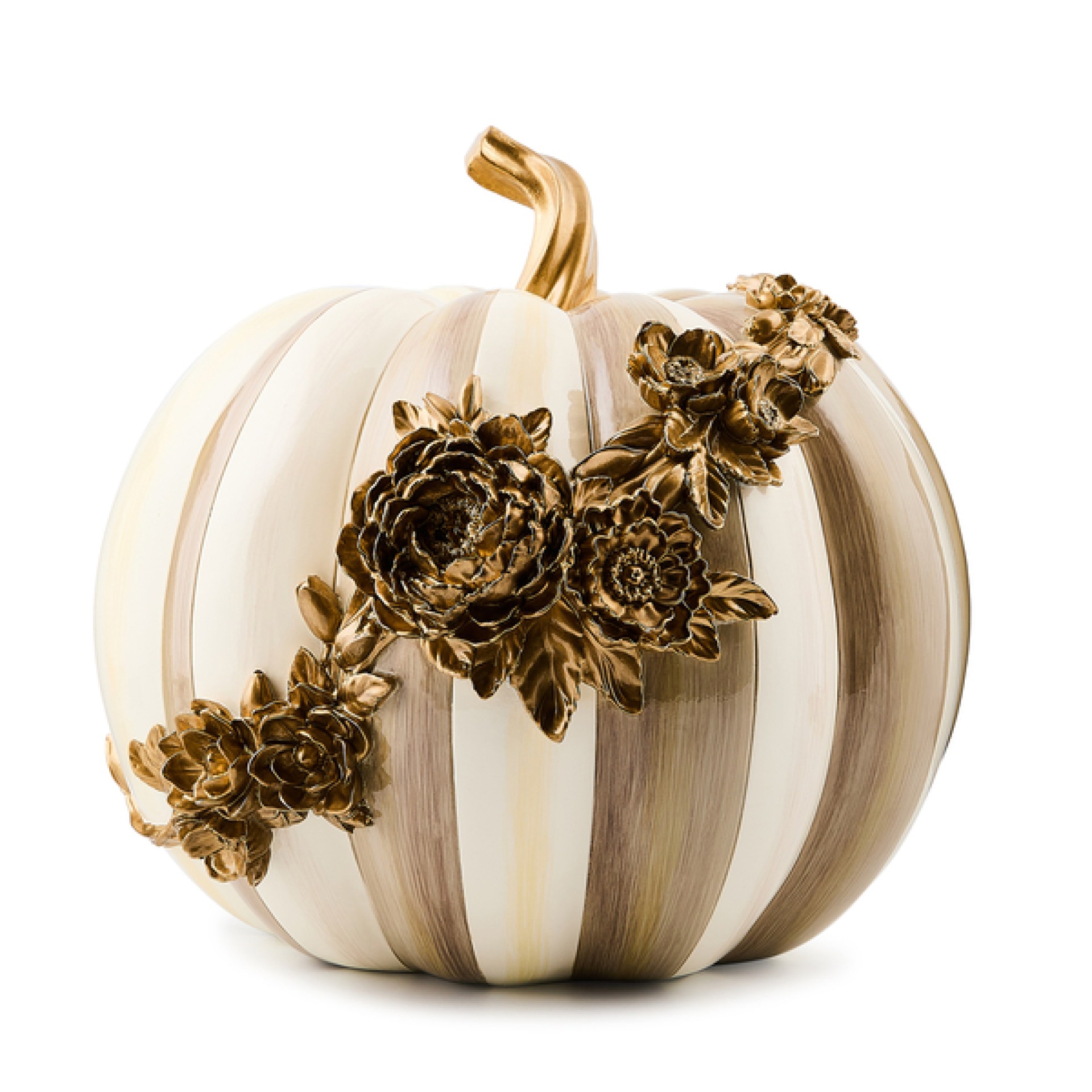 mocha stripe floral garland pumpkin 122 mocha stripe floral garland pumpkin 122