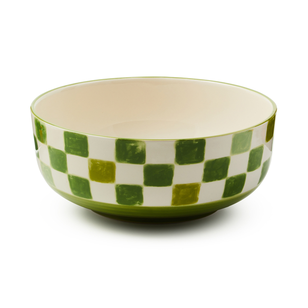 green check serving bowl 134 green check serving bowl 134
