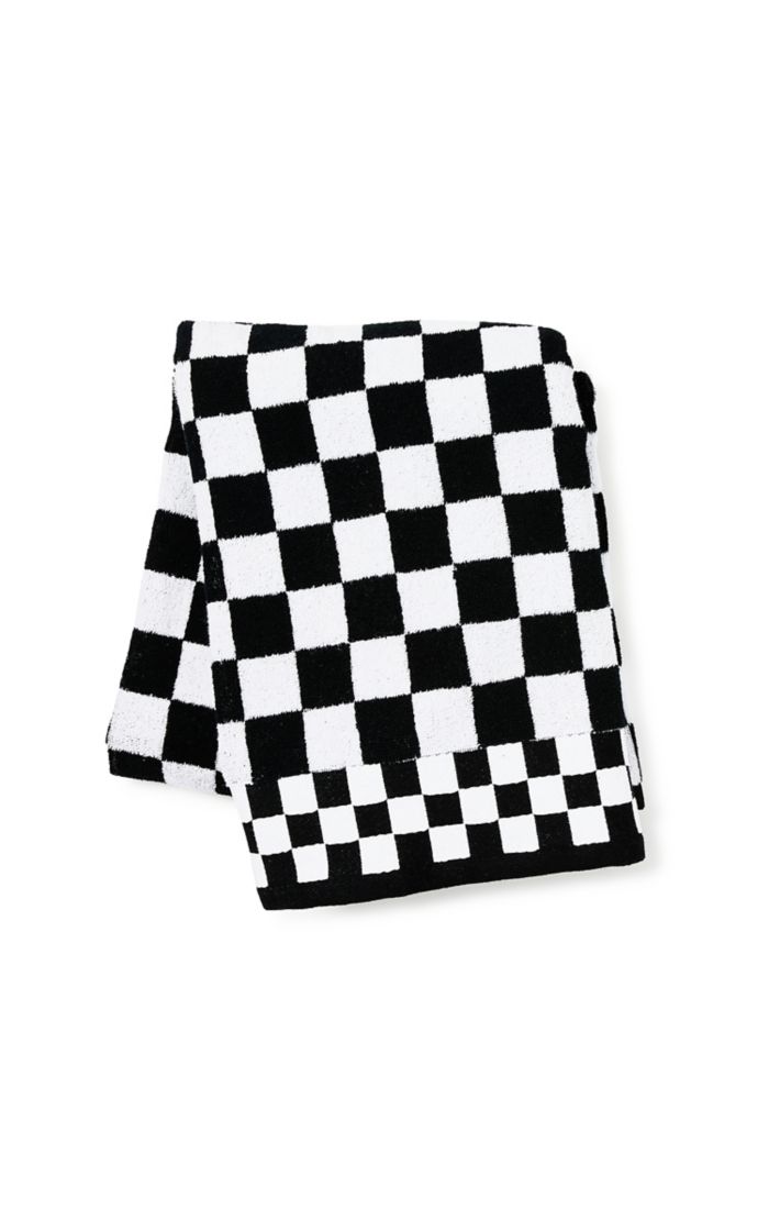 black check bath towel 25 black check bath towel 25