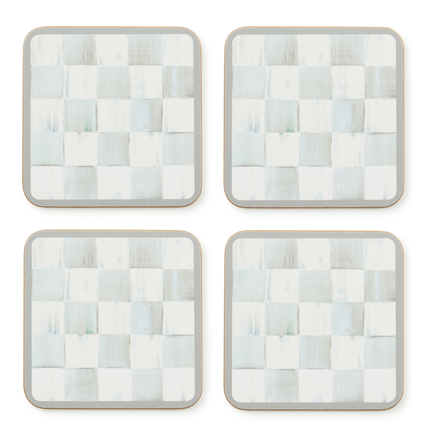 sterling check cork back coasters, set of 4 37 sterling check cork back coasters, set of 4 37