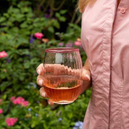 Nell Stemless Wine Glass - Blush 5 Nell Stemless Wine Glass - Blush 5