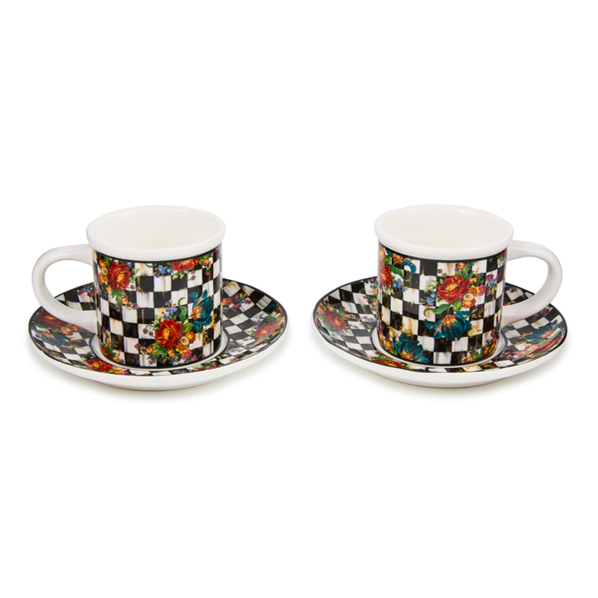 courtly flower market stoneware espresso cup & saucer, set of 2 38 courtly flower market stoneware espresso cup & saucer, set of 2 38