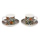 courtly flower market stoneware espresso cup & saucer, set of 2 38 courtly flower market stoneware espresso cup & saucer, set of 2 38