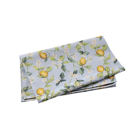 Tavola Lemons with Blue Flowers Runner 6 Tavola Lemons with Blue Flowers Runner 6