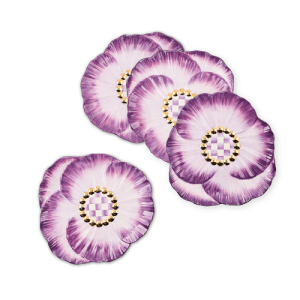pansy party ceramic dessert plates, set of 4 14 pansy party ceramic dessert plates, set of 4 14