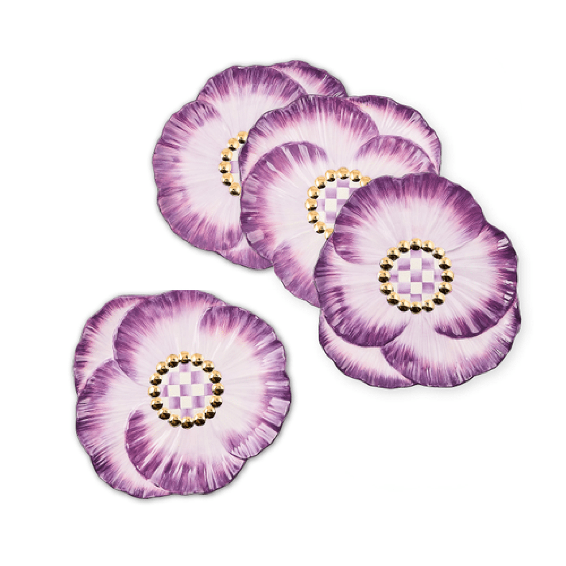 pansy party ceramic dessert plates, set of 4 14 pansy party ceramic dessert plates, set of 4 14
