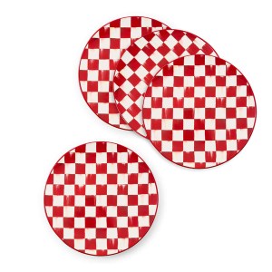 cherry check dinner plates, set of 4 59 cherry check dinner plates, set of 4 59