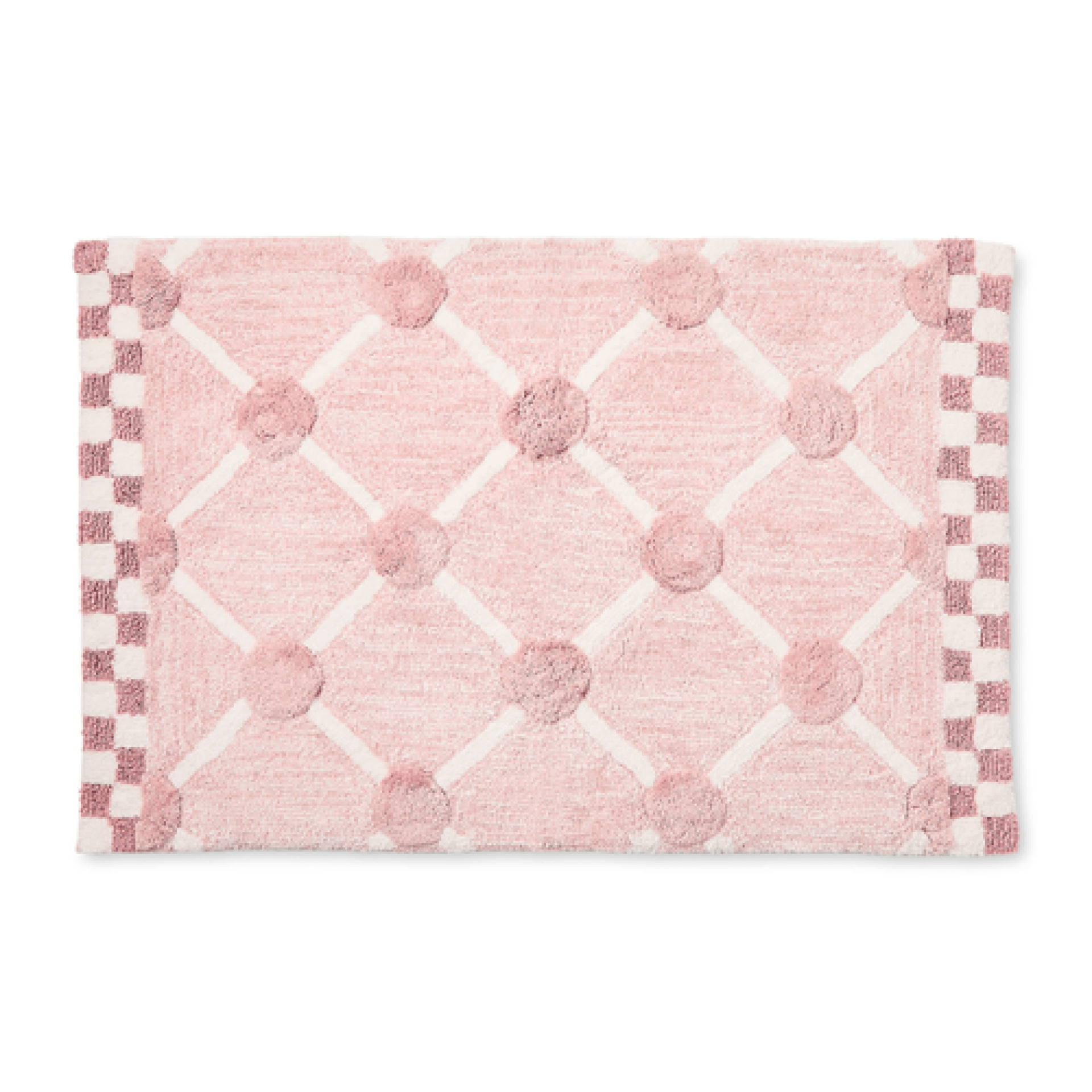 pink lattice & dot bath rug 60 pink lattice & dot bath rug 60