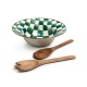 emerald check salad serving set 16 emerald check salad serving set 16