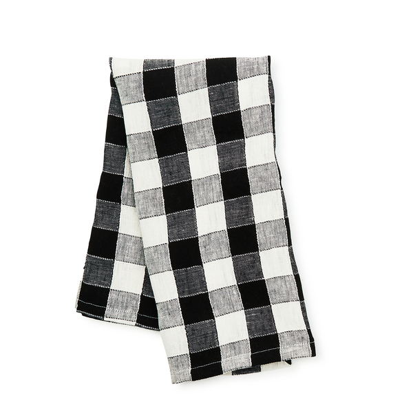 black check linen dish towel 158 black check linen dish towel 158