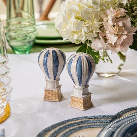 LAmour Toujours Hot Air Balloon Salt and Pepper Shakers Set/2 - Chambray 52 LAmour Toujours Hot Air Balloon Salt and Pepper Shakers Set/2 - Chambray 52