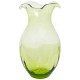Hibiscus Glass Green Vertical Fluted Large Vase 16 Hibiscus Glass Green Vertical Fluted Large Vase 16