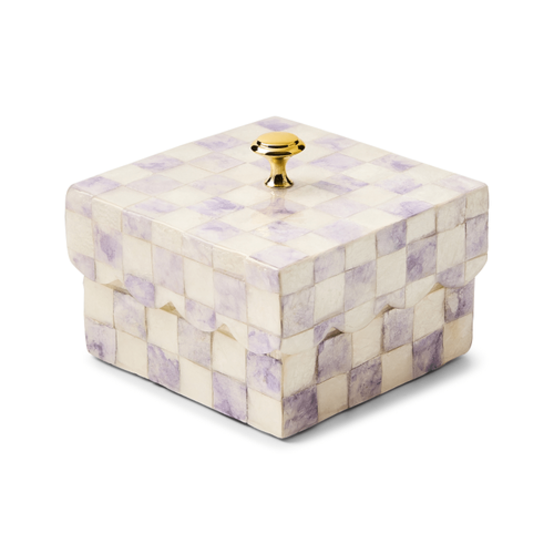 violet check capiz scalloped box 15 violet check capiz scalloped box 15