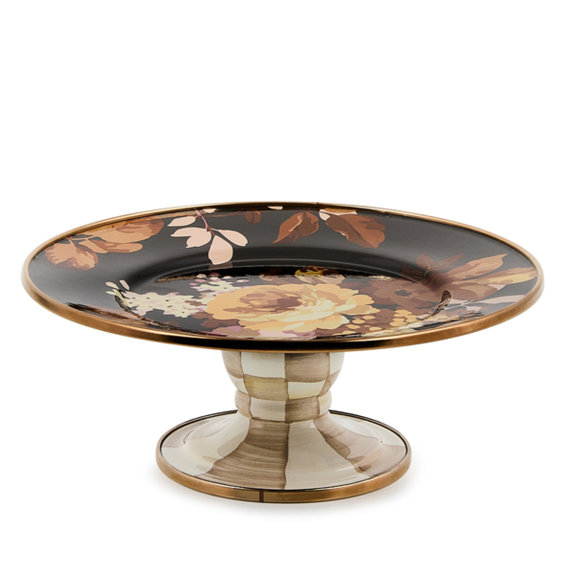 wild rose brown mini pedestal platter 147 wild rose brown mini pedestal platter 147