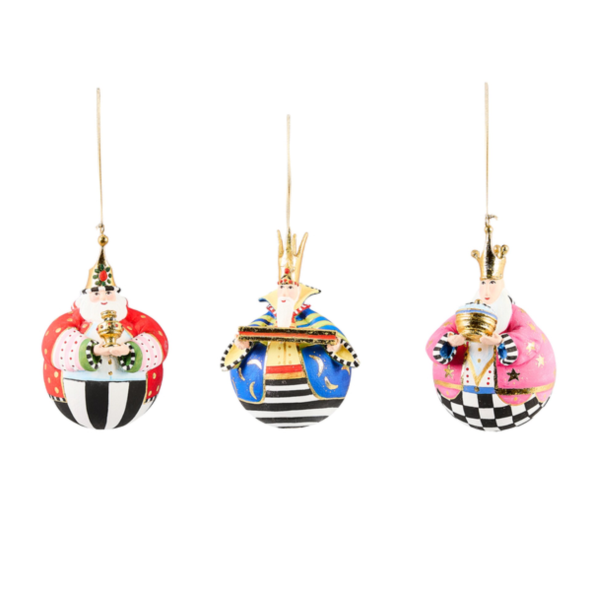 patience brewster nativity jolly wisemen ball ornaments, set of 3 75 patience brewster nativity jolly wisemen ball ornaments, set of 3 75