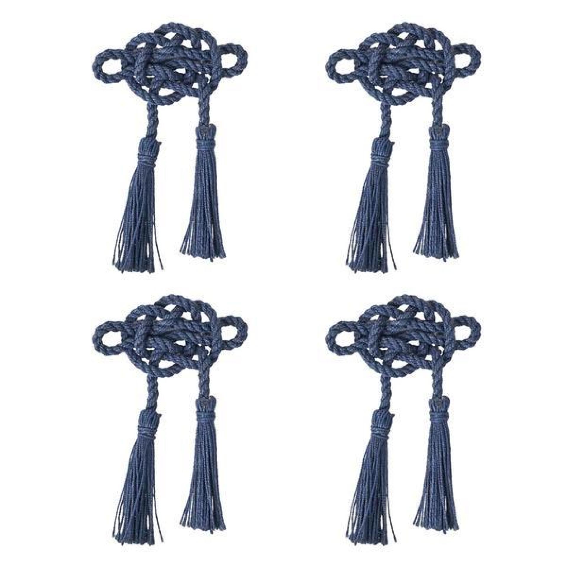 Mystic Knot Napkin Ring Set/4- Navy 20 Mystic Knot Napkin Ring Set/4- Navy 20