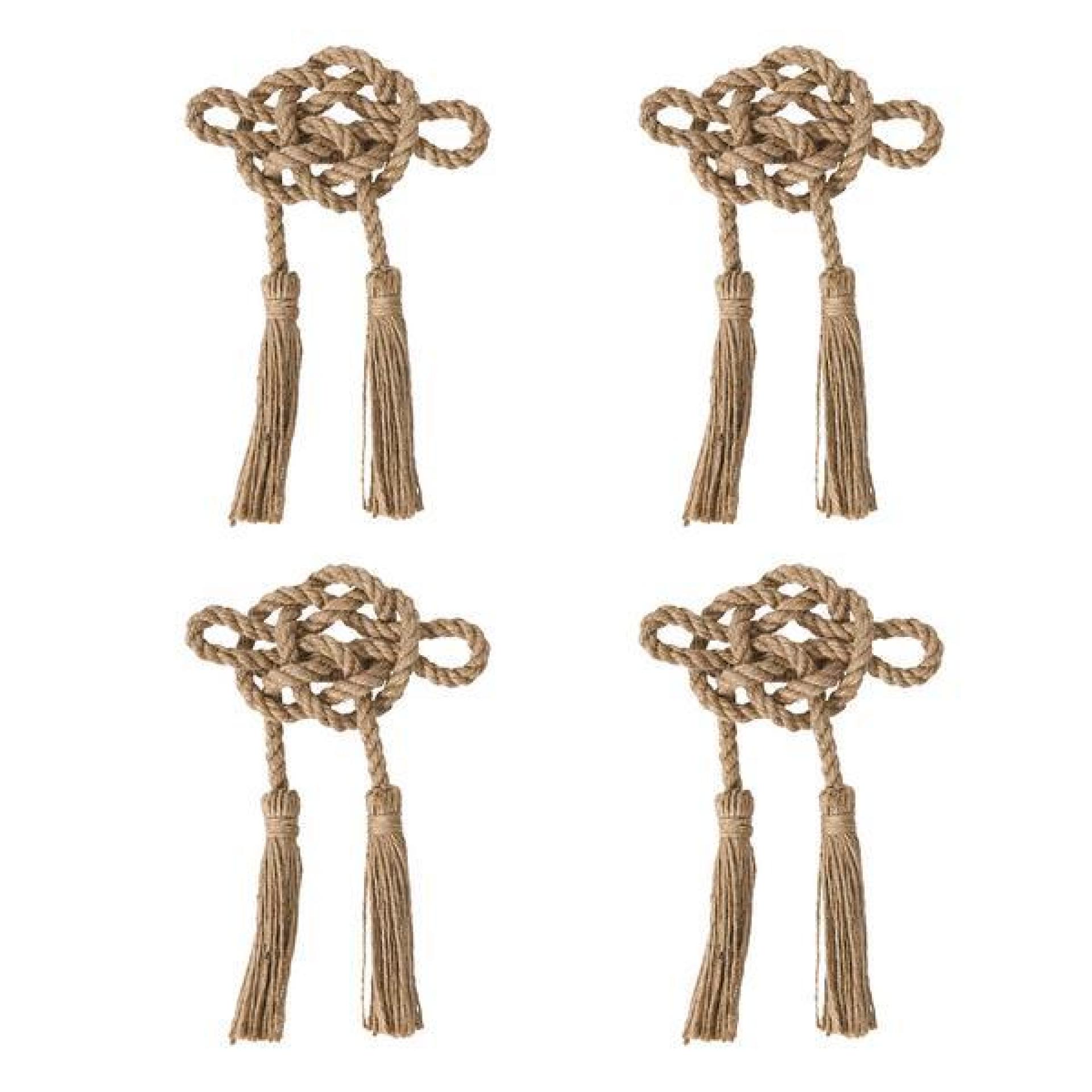 Mystic Knot Napkin Ring Set/4 - Taupe 19 Mystic Knot Napkin Ring Set/4 - Taupe 19