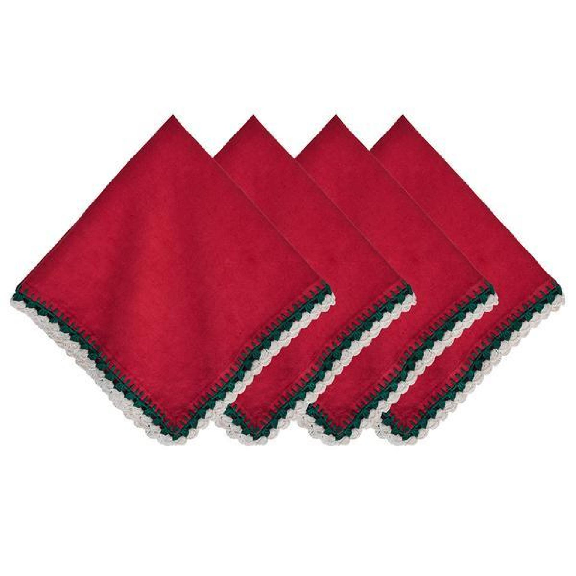 Isadora Napkin Set/4- Red 3 Isadora Napkin Set/4- Red 3