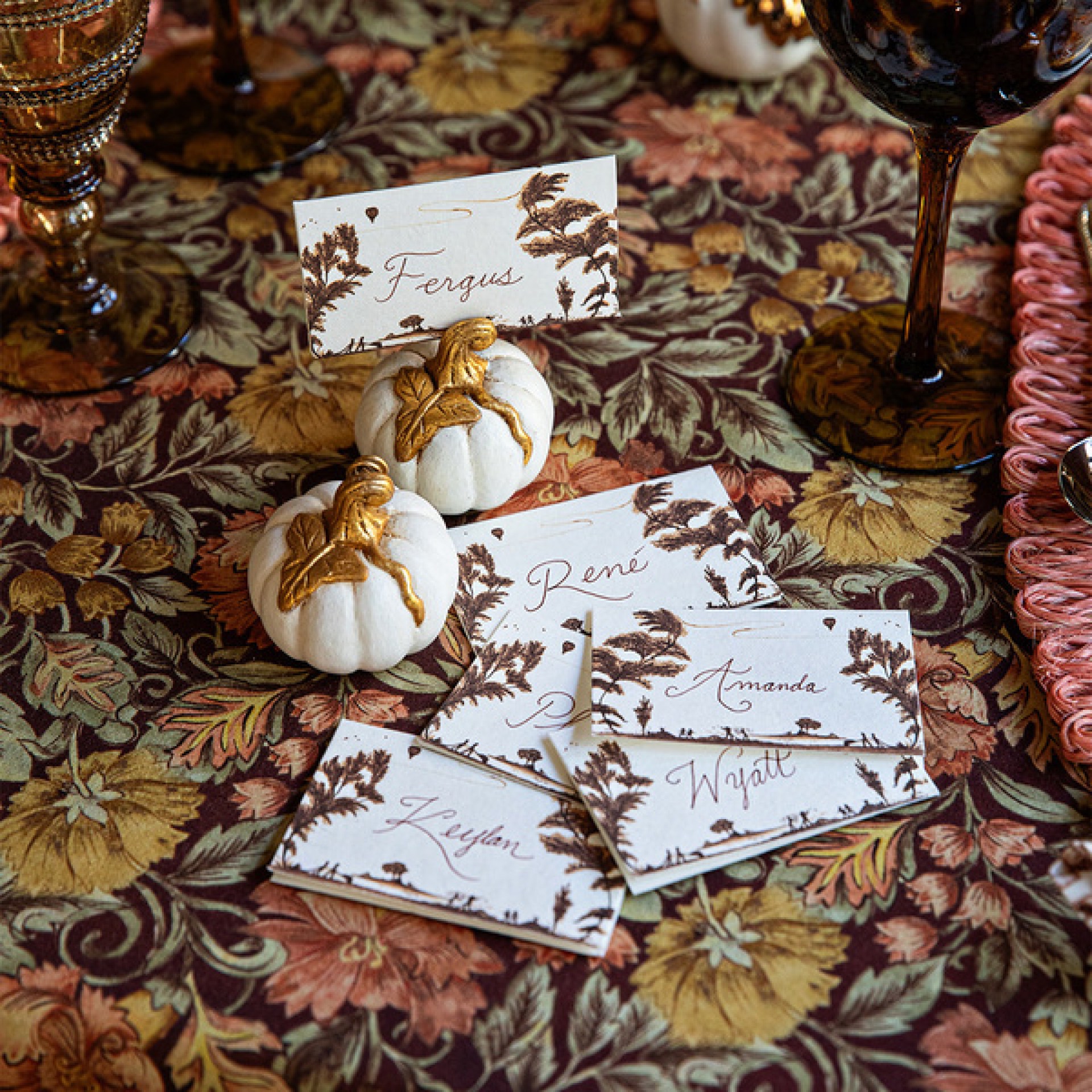 Forest Walk Pumpkin Place Card Holder Set/4 - Gold 46 Forest Walk Pumpkin Place Card Holder Set/4 - Gold 46