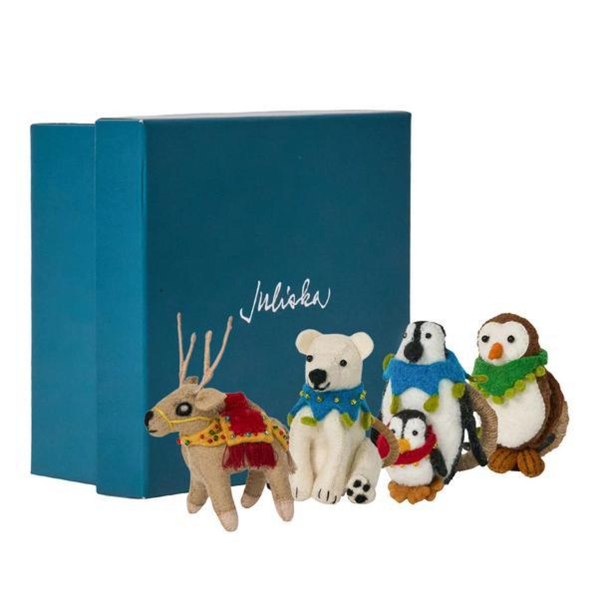 Berry & Thread North Pole Animal Napkin Ring Assorted Set/4 4 Berry & Thread North Pole Animal Napkin Ring Assorted Set/4 4