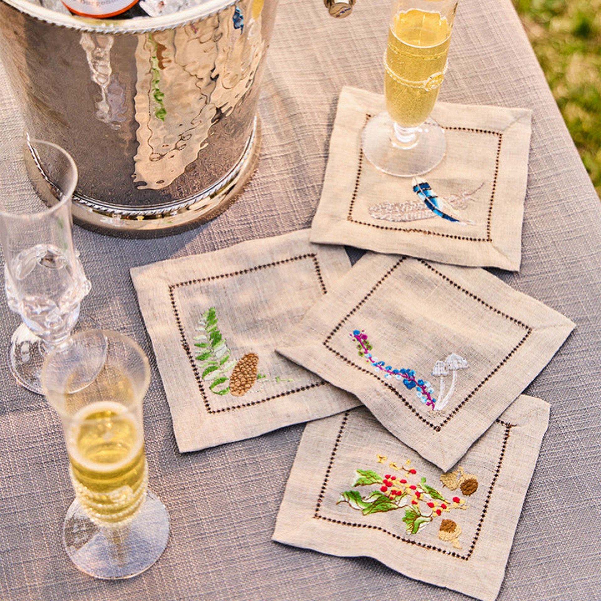 Forest Walk Cocktail Napkin Assorted Set/4 - Multi 33 Forest Walk Cocktail Napkin Assorted Set/4 - Multi 33