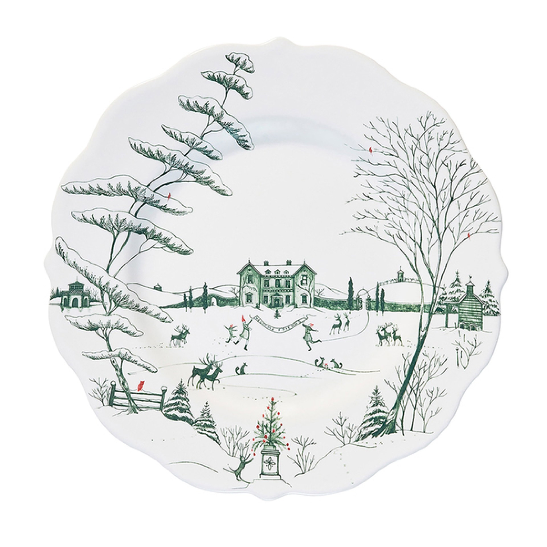 Country Estate Winter Frolic Dinner Plate - Evergreen 12 Country Estate Winter Frolic Dinner Plate - Evergreen 12