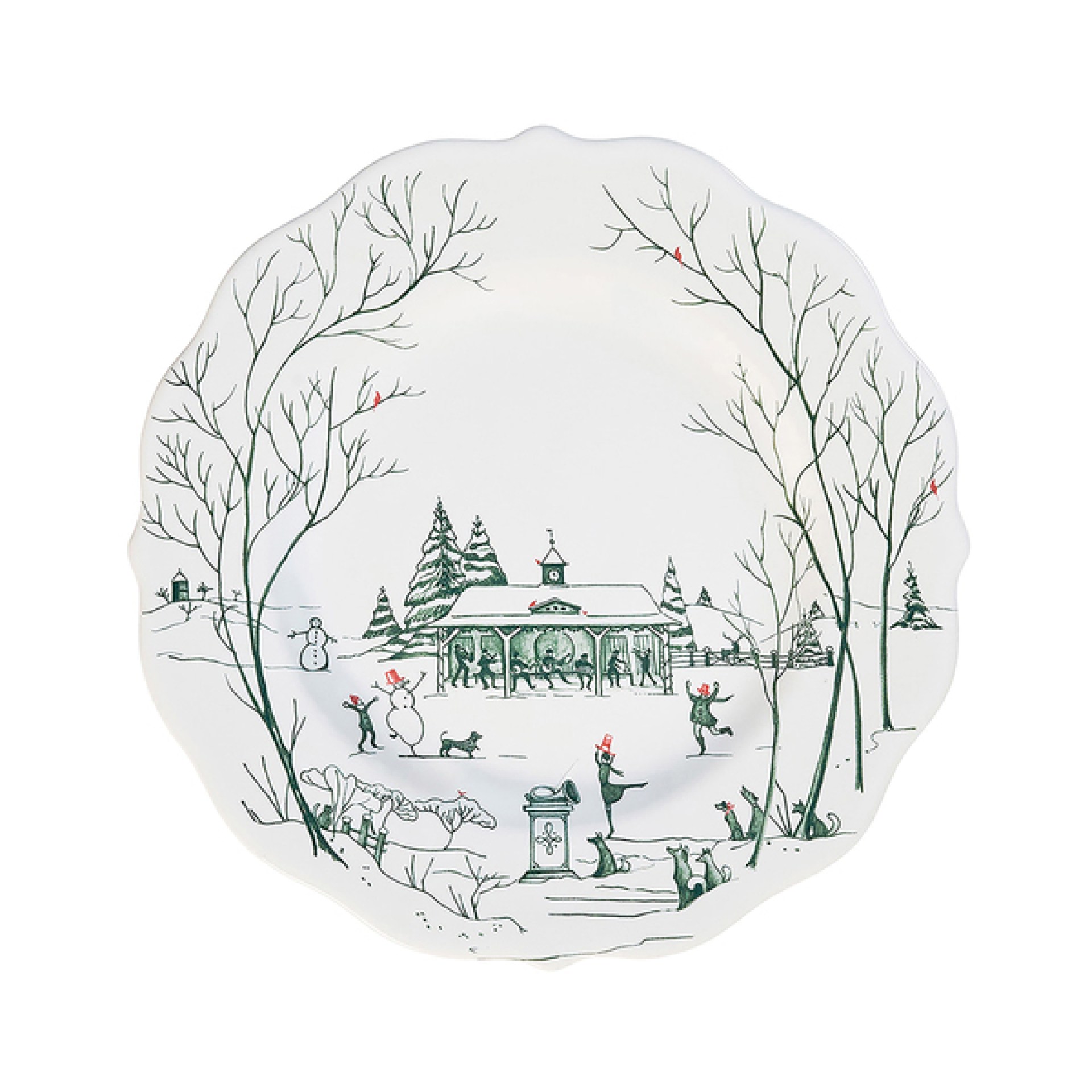 Country Estate Winter Frolic Dessert/Salad Plate - Evergreen 11 Country Estate Winter Frolic Dessert/Salad Plate - Evergreen 11